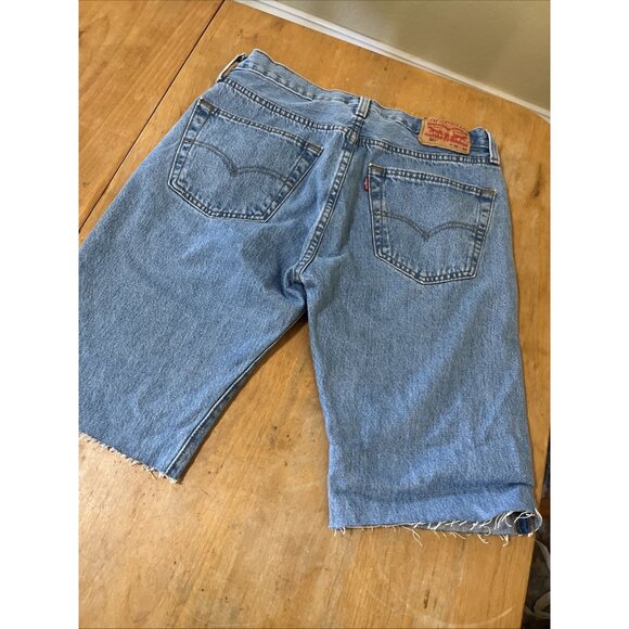 Levi's 501 Cutoff Jean Shorts Sz 32 Waist 11” inseam Cut To What Your Preference - Picture 4 of 10